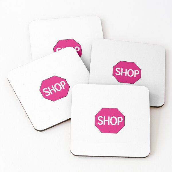 Item preview, Pink Stop "SHOP" sign designed and sold by kierawd.