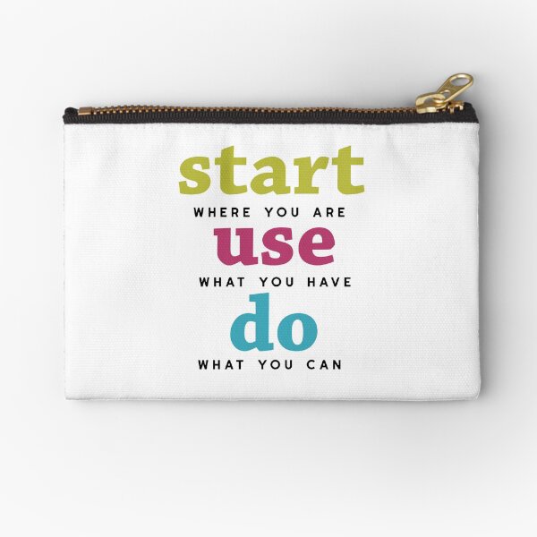 Start, Use and Do Zipper Pouch