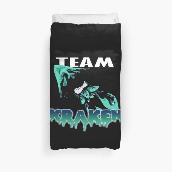 Team KRAKEN (Cyan) Duvet Cover