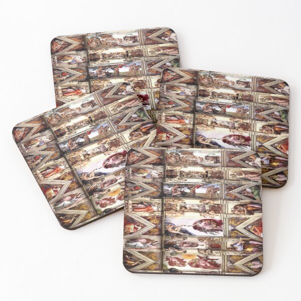 Item preview, MICHELANGELO : Vintage 1508 Sistine Chapel Complete Fresco Painting Print designed and sold by posterbobs.