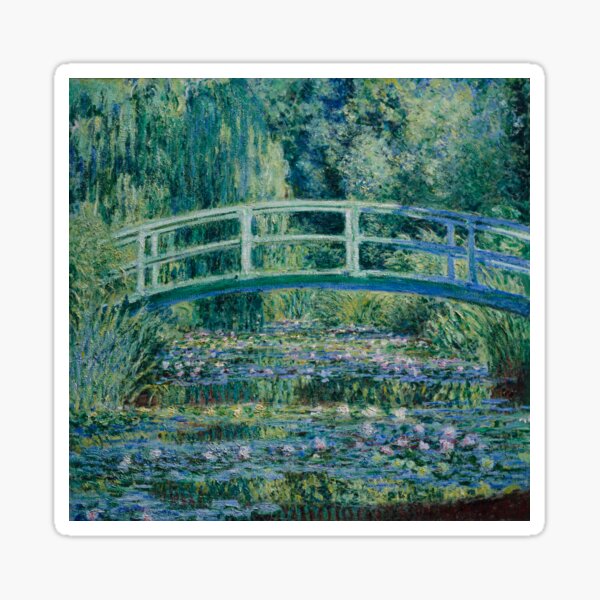 Claude Monet - Water Lilies and Japanese Bridge Sticker