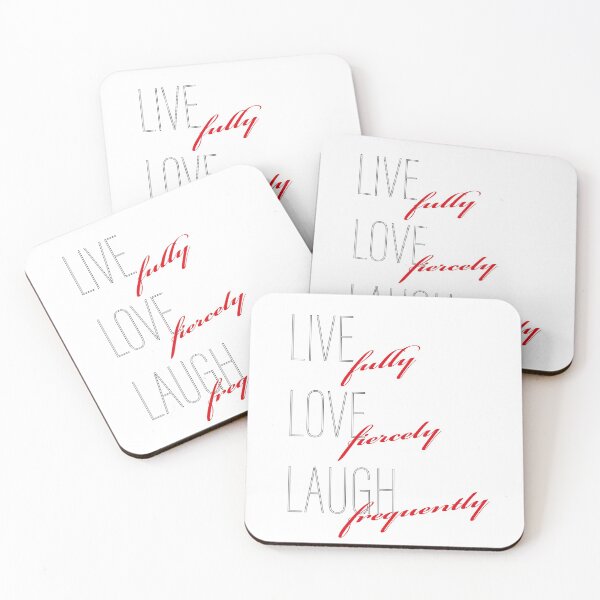 Item preview, Live Fully, Love Fiercely, Laugh Frequently - Red. Typography Print designed and sold by TWPCdesigns.
