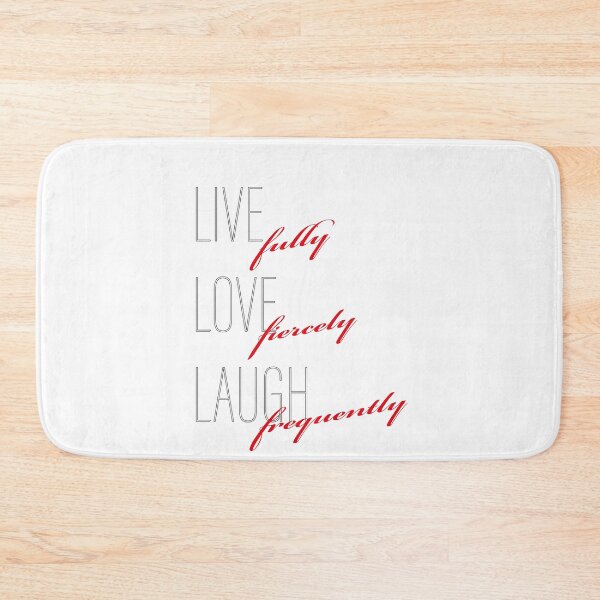 Item preview, Live Fully, Love Fiercely, Laugh Frequently - Red. Typography Print designed and sold by TWPCdesigns.