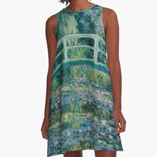 Claude Monet - Water Lilies and Japanese Bridge A-Line Dress