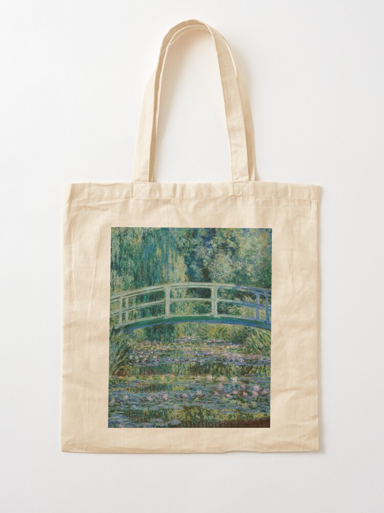 Claude Monet Water Lilies Impressionist Painting Tote Shopping Bag