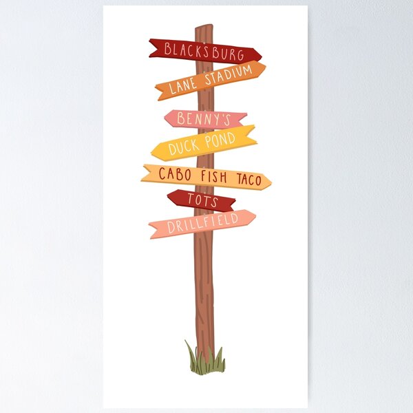 Item preview, Blacksburg Sign Post designed and sold by Alexandra Jones.