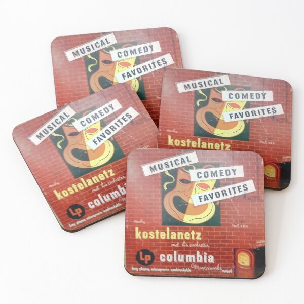 Item preview,  André Kostelanetz And His Orchestra ‎– Musical Comedy Favorites,1949, Kostelanetz, mask designed and sold by Vintaged.