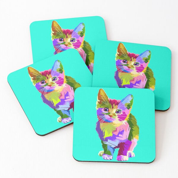 Aperçu de l'œuvre chat: chat multicolor créée et vendue par Albuss.
