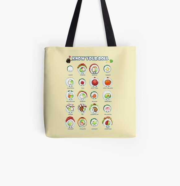Cute Smiling Sushi Travel Lightweight Storage Carry Luggage Duffle Tote Bag