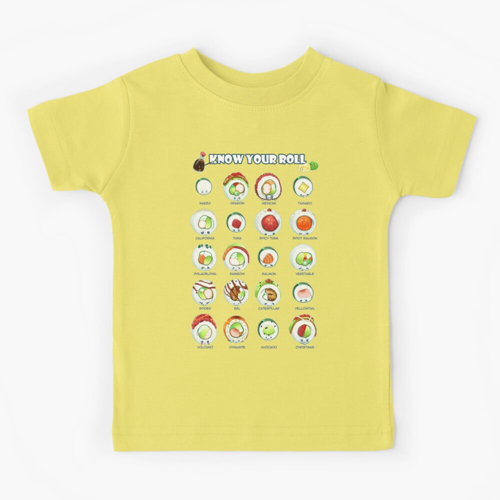 Japanese Sushi Roll Set Kids T-Shirt for Sale by KewaleeTee