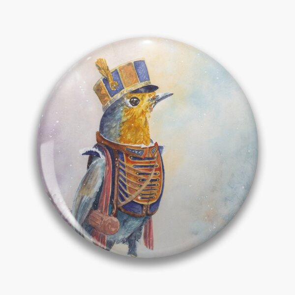 Archibald the Ranger Robin Watercolor Pin