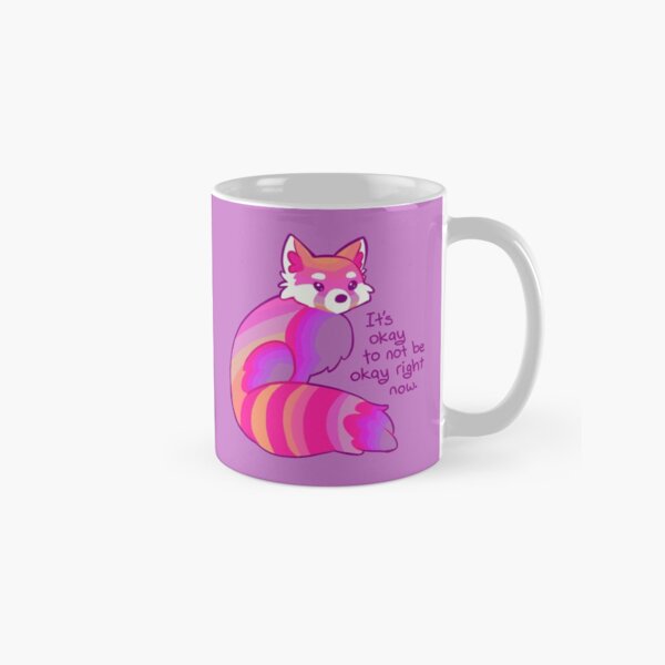 Artikel-Vorschau von "Es ist in Ordnung, jetzt nicht in Ordnung zu sein" Soft Rainbow Red Panda, designt und verkauft von thelatestkate.