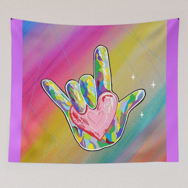 Item preview, ASL I LOVE YOU Heart designed and sold by EloiseArt.