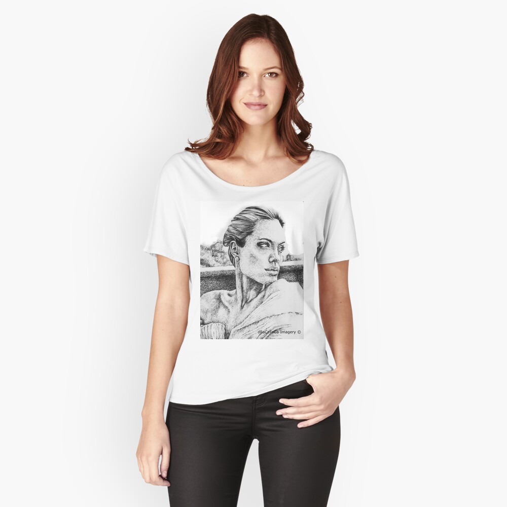 angelina jolie white tee shirt