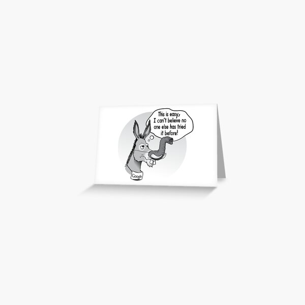 Funny and Goofy Donkey Elephant Nose Animal Joke Greeting Card