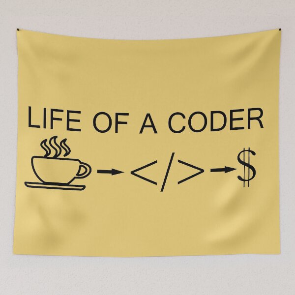 Item preview, LIFE OF A CODER designed and sold by Aclothing.