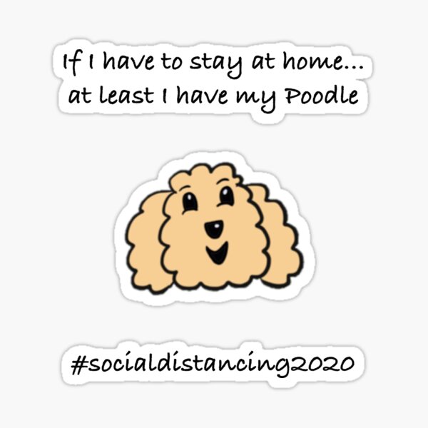 Item preview, Social Distance Poodle designed and sold by OodleWear.