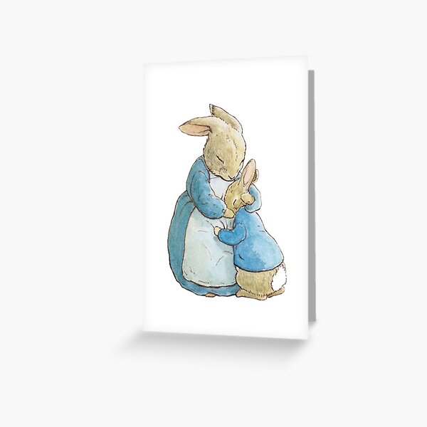 Peter Rabbit and his mother Greeting Card