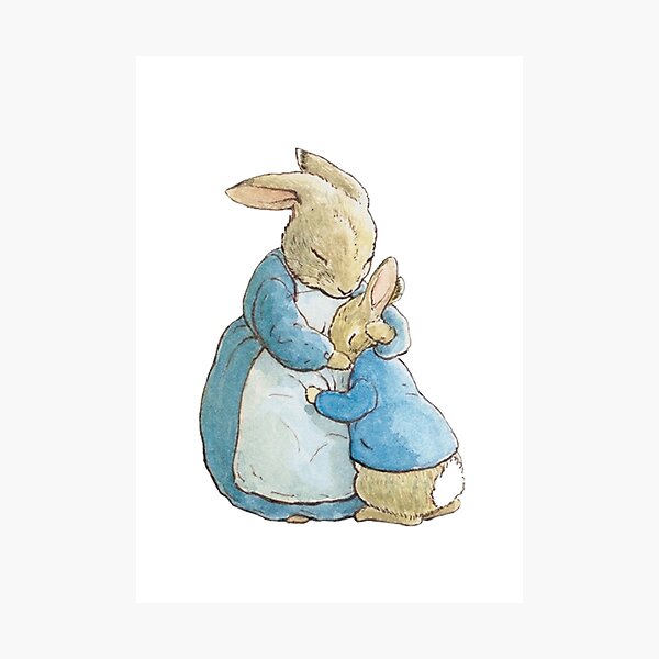 Peter Rabbit and his mother Photographic Print