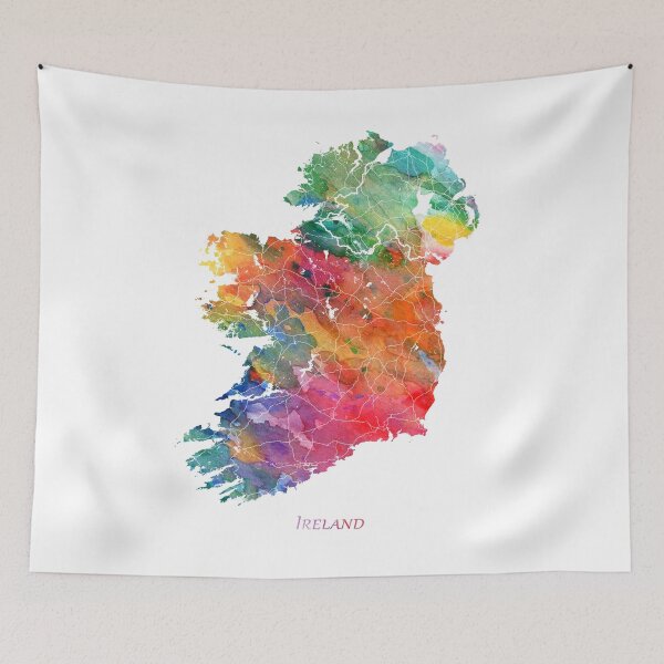 Item preview,  Ireland Watercolor Map by Zouzounio Art designed and sold by zouzounioart.