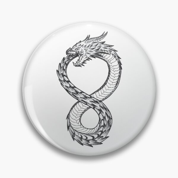 Item preview, Altered Infinity Dragon Ouroboros Tattoo designed and sold by MotoringZen.