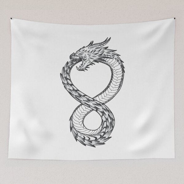 Item preview, Altered Infinity Dragon Ouroboros Tattoo designed and sold by MotoringZen.
