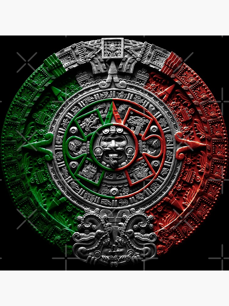 "aztec calendar mexico chicano" Poster by guillermofarze Redbubble