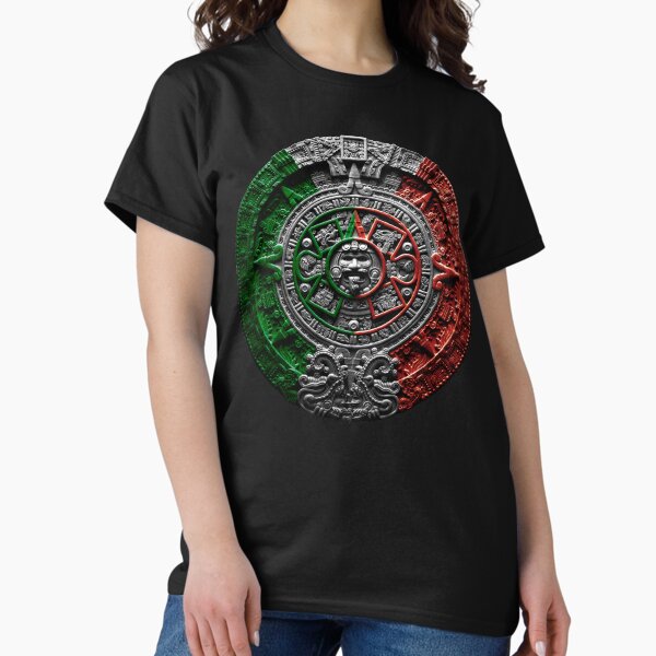 Vista previa del artículo con la obra «calendario azteca mexico chicano», diseñado y vendido por cat poe.