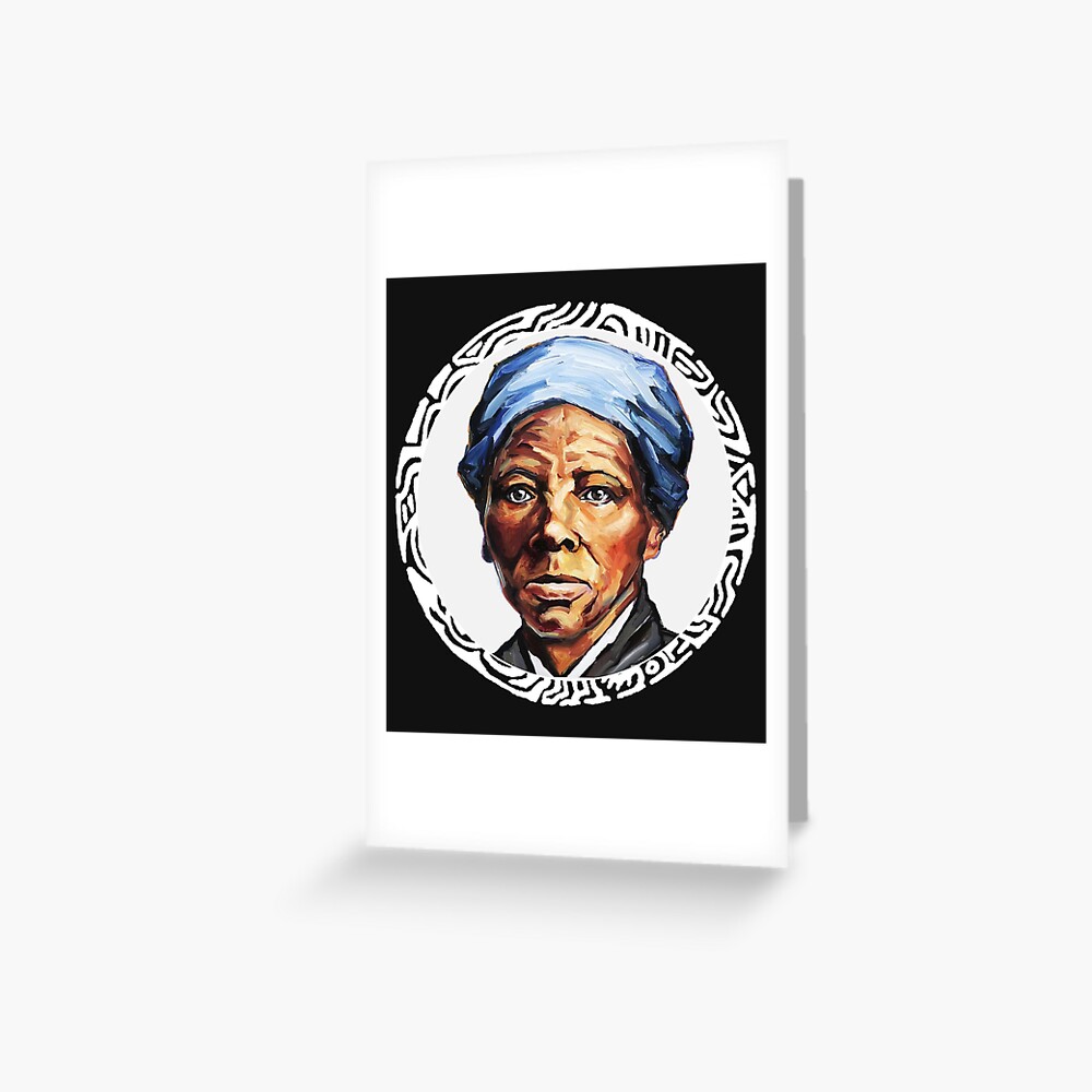 Harriet Tubman Portrait Black Greeting Card By Salahblt Redbubble 9237