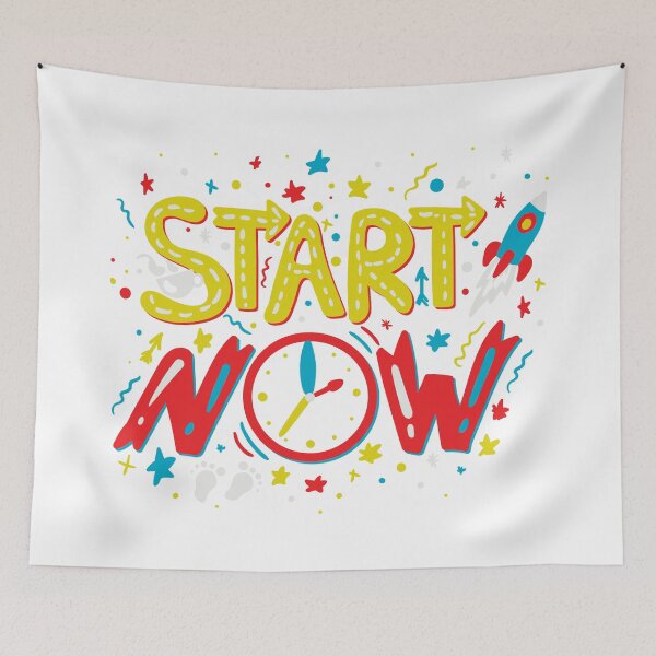 Item preview, Start Now motivation Typography designed and sold by javes93.