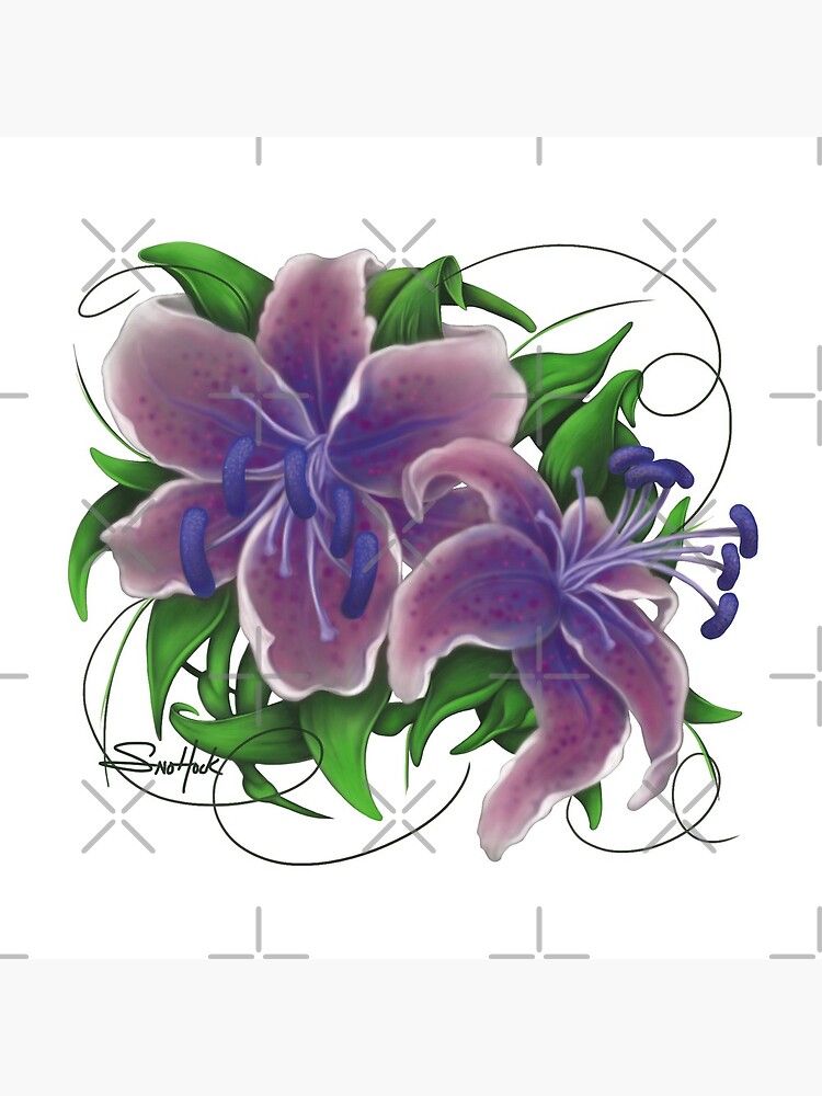 Twisted Purple Lillies by snohock