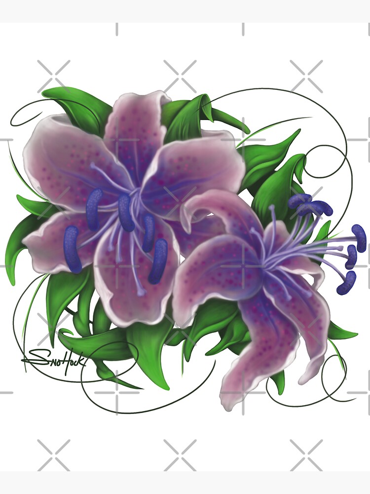 Twisted Purple Lillies by snohock