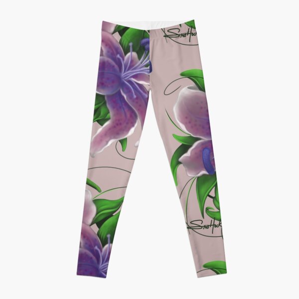 Twisted Purple Lillies Leggings