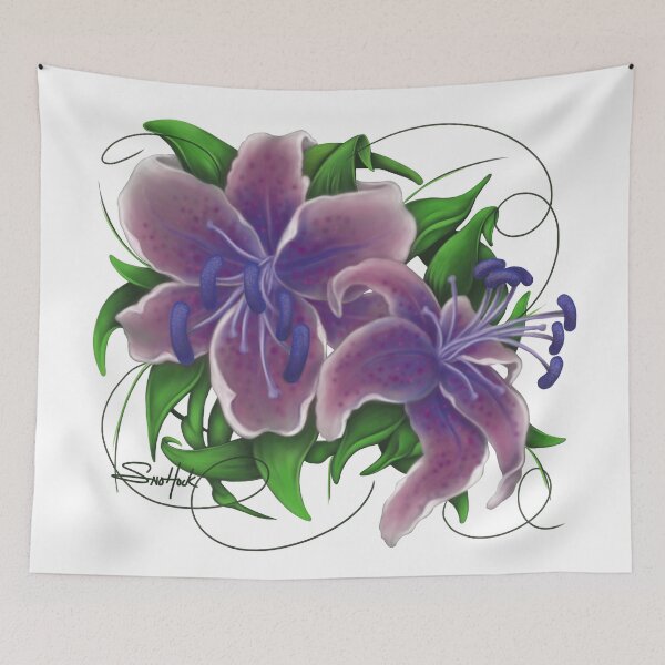 Item preview, Twisted Purple Lillies designed and sold by snohock.