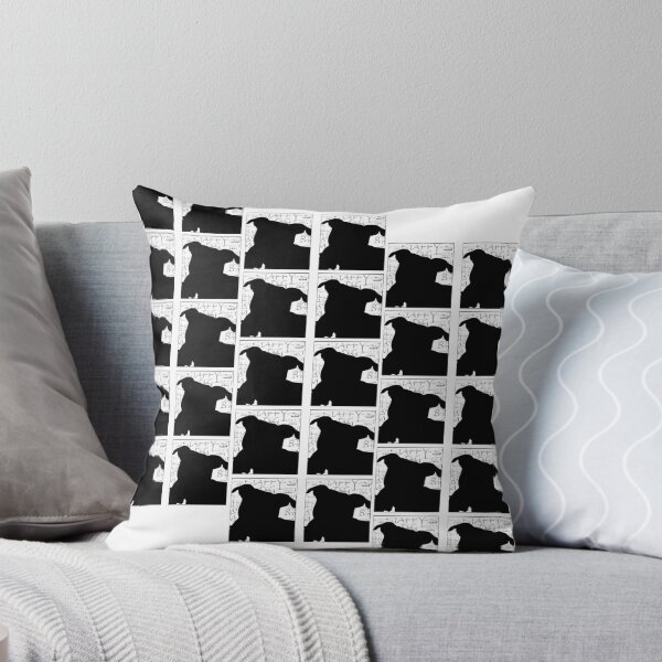 Item preview, Staffy Dog Head on Repeat Pattern black and white designed and sold by StaffyDognCo.