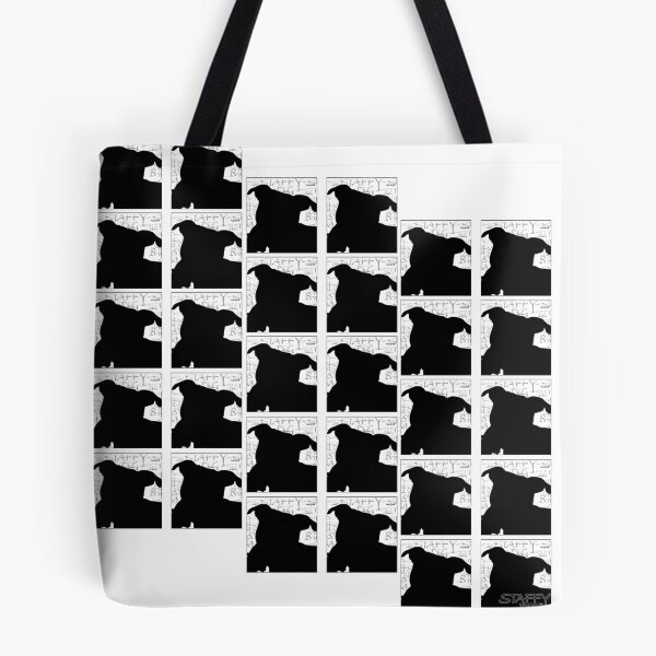 Item preview, Staffy Dog Head on Repeat Pattern black and white designed and sold by StaffyDognCo.