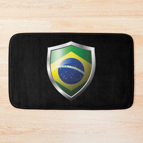 Item preview, Strong Brazil Flag Shield Country designed and sold by HelloFromAja.