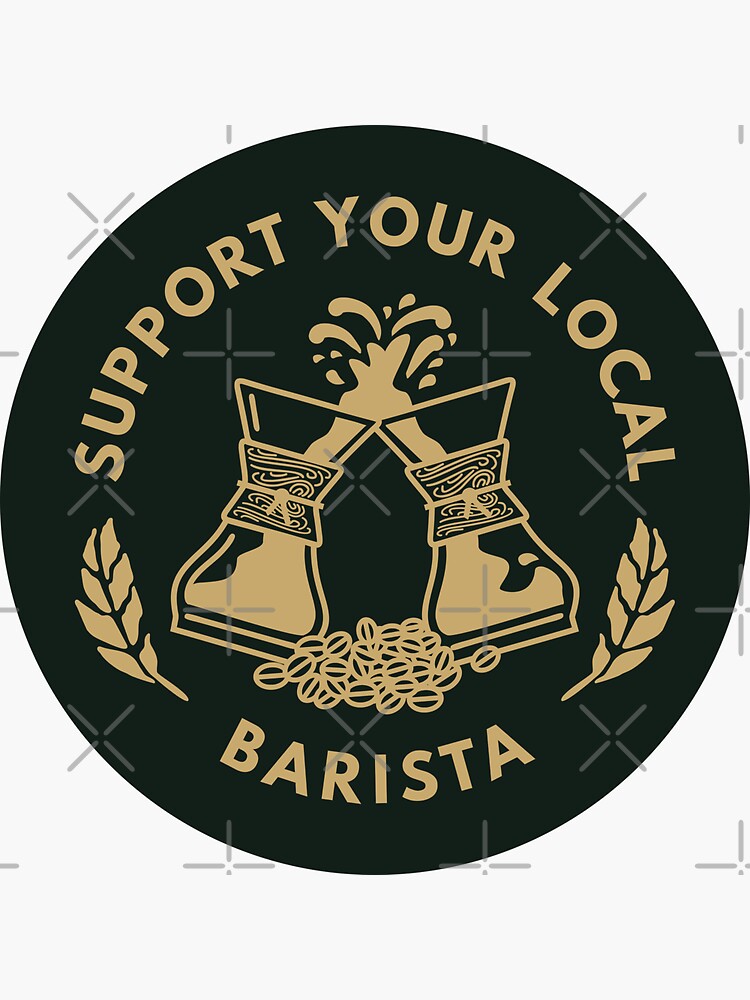 Support Your Local Barista | Coffee sticker by ianths