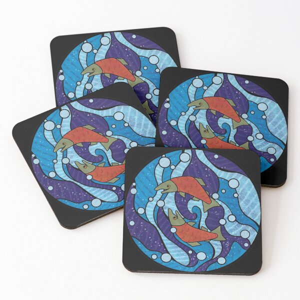 Item preview, Salmon in the River designed and sold by Druid Soup.