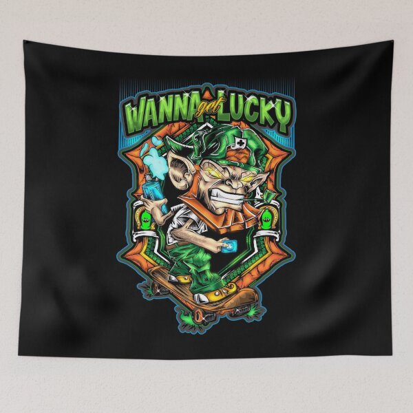 Item preview, Wanna Get Lucky Skateboad St Patrick designed and sold by Dreamsvector Art.