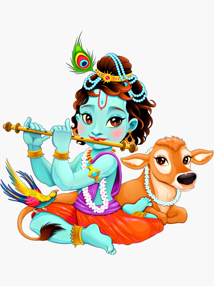 "Lord Krishna" Sticker by Viresh26 Redbubble