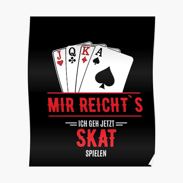 Skat Poster By Vectorqueen Redbubble