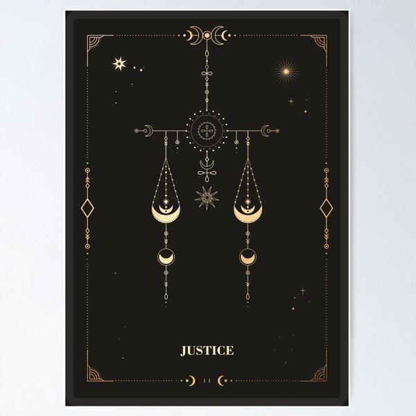 Item preview, Justice Tarot Card designed and sold by noveltiko.