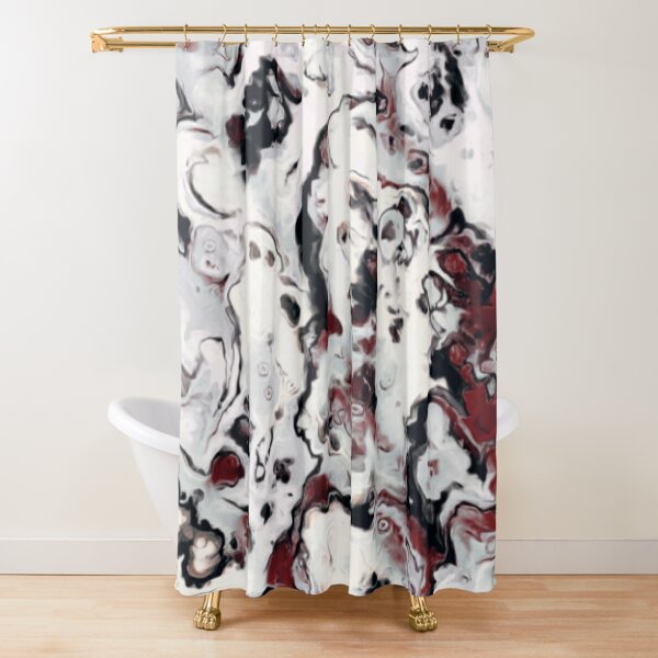 Beige, Brown and Black Abstract  Shower Curtain for Sale by deecdee