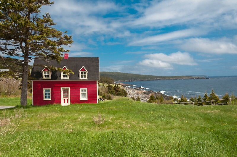 "Salt Box House, Witless Bay Newfoundland" by Rirving Redbubble