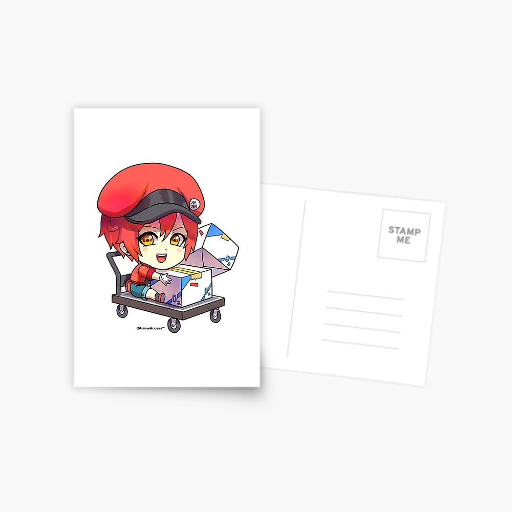 Hataraku Saibou / Cells at Work - Red Blood Cell Postcard for Sale by  Anime Access