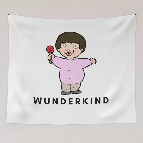Item preview, German Funny Kid Wunderkind T-shirt Dark Hair Dumb designed and sold by Time4German.
