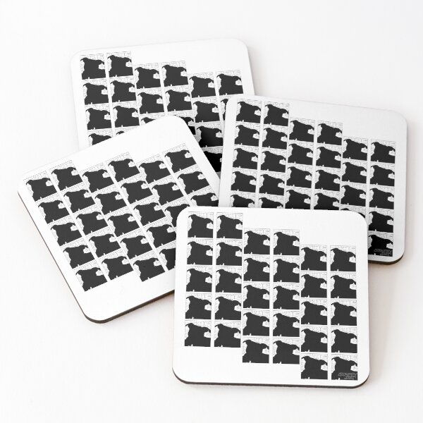 Item preview, Staffy Dog Head on Repeat Pattern black and white designed and sold by StaffyDognCo.