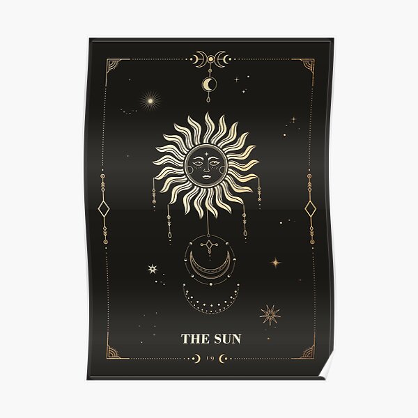The Sun Tarot Card Premium Matte Vertical Poster