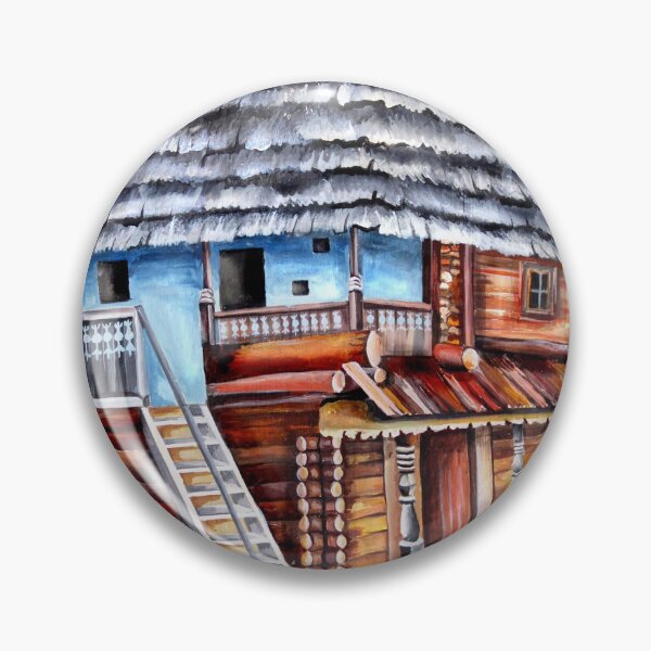 Item preview, Watercolor Romanian Artwork Painting with Transylvanian House  designed and sold by Nisuris.